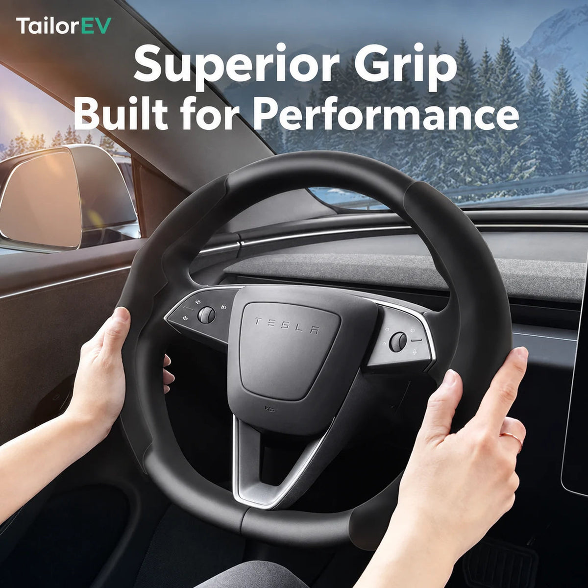 Tesla Anti-Stain Steering Wheel Grip Covers — photo 5