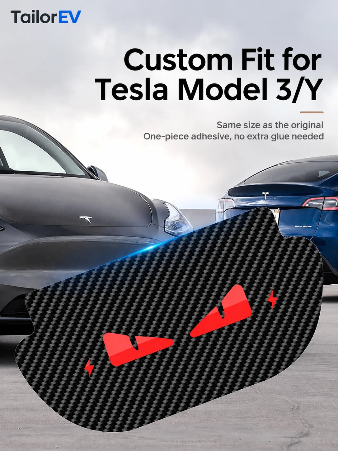 Tesla High-Mount Brake Light Projection Decals — photo 4