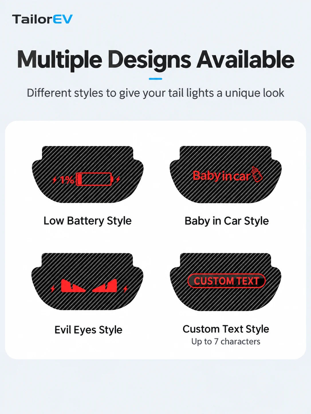 Tesla High-Mount Brake Light Projection Decals — photo 6