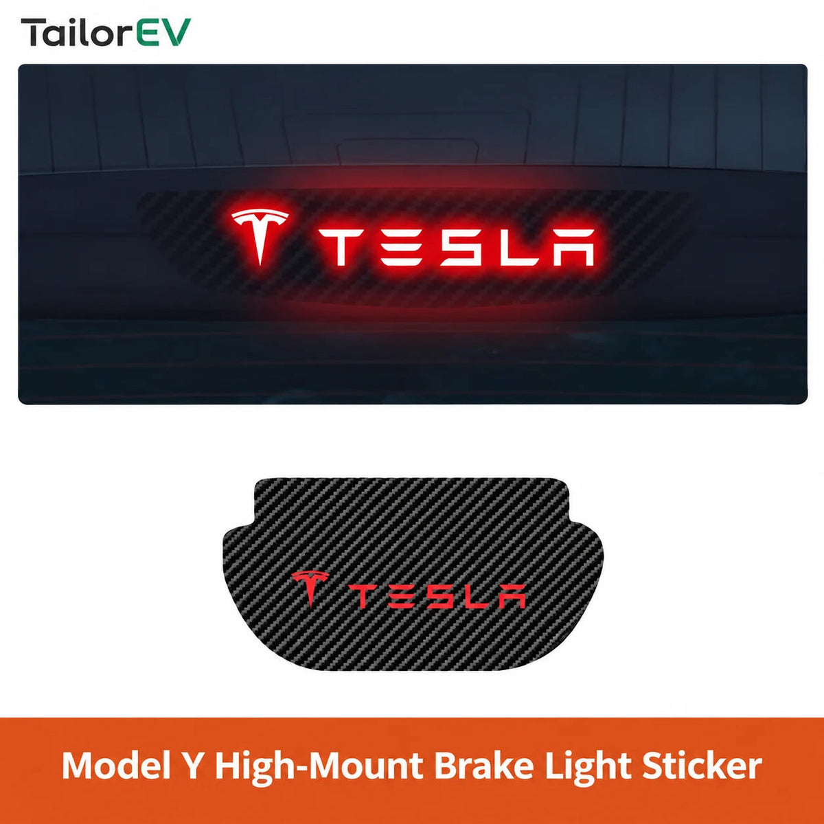 Tesla High-Mount Brake Light Projection Decals — photo 9