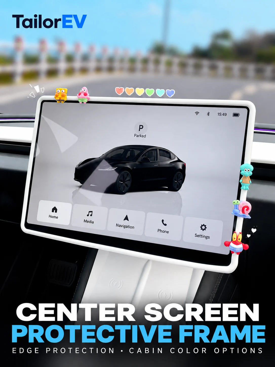 Tesla Center Screen Protective Frame & Interior Kits — photo 2