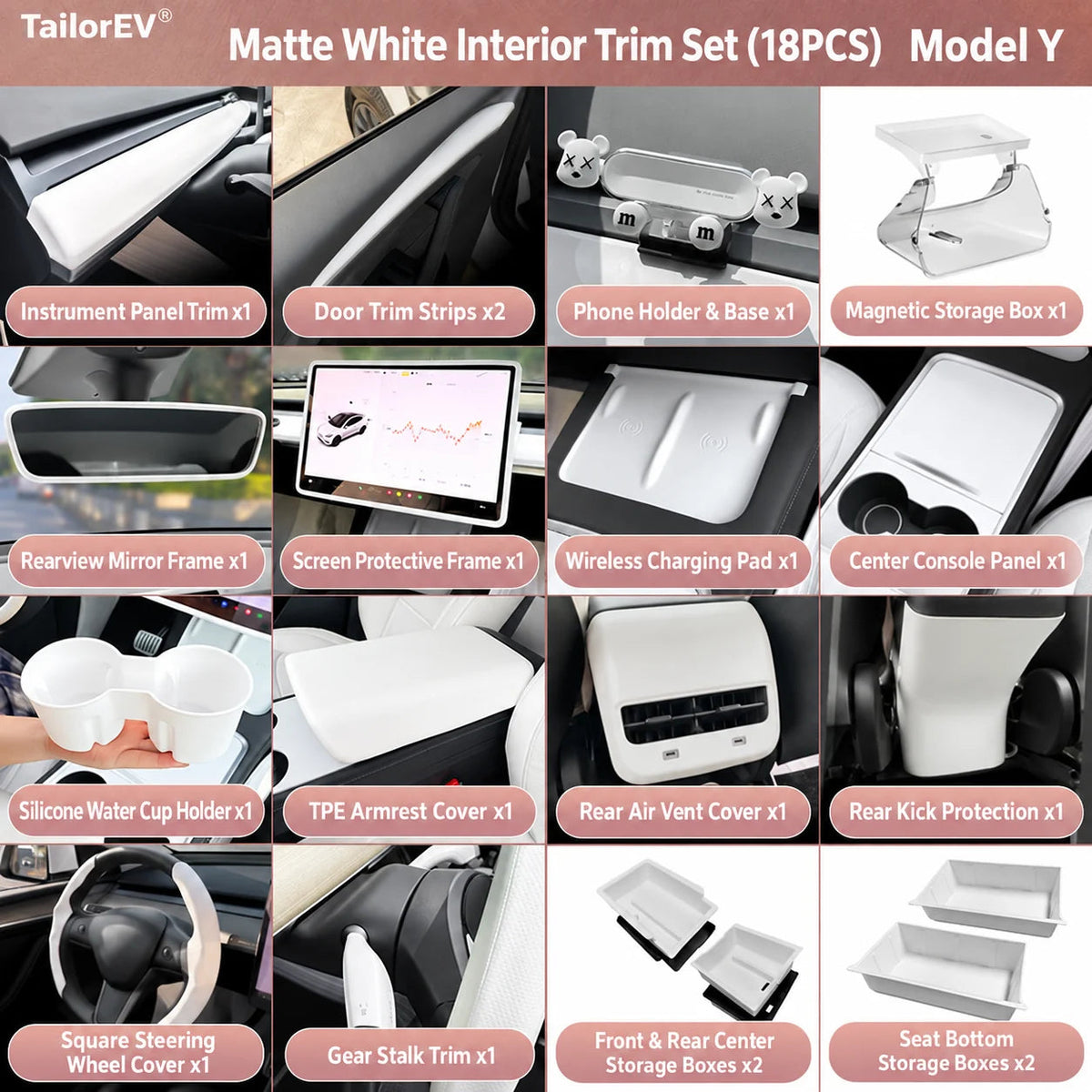 Tesla Center Screen Protective Frame & Interior Kits — photo 32