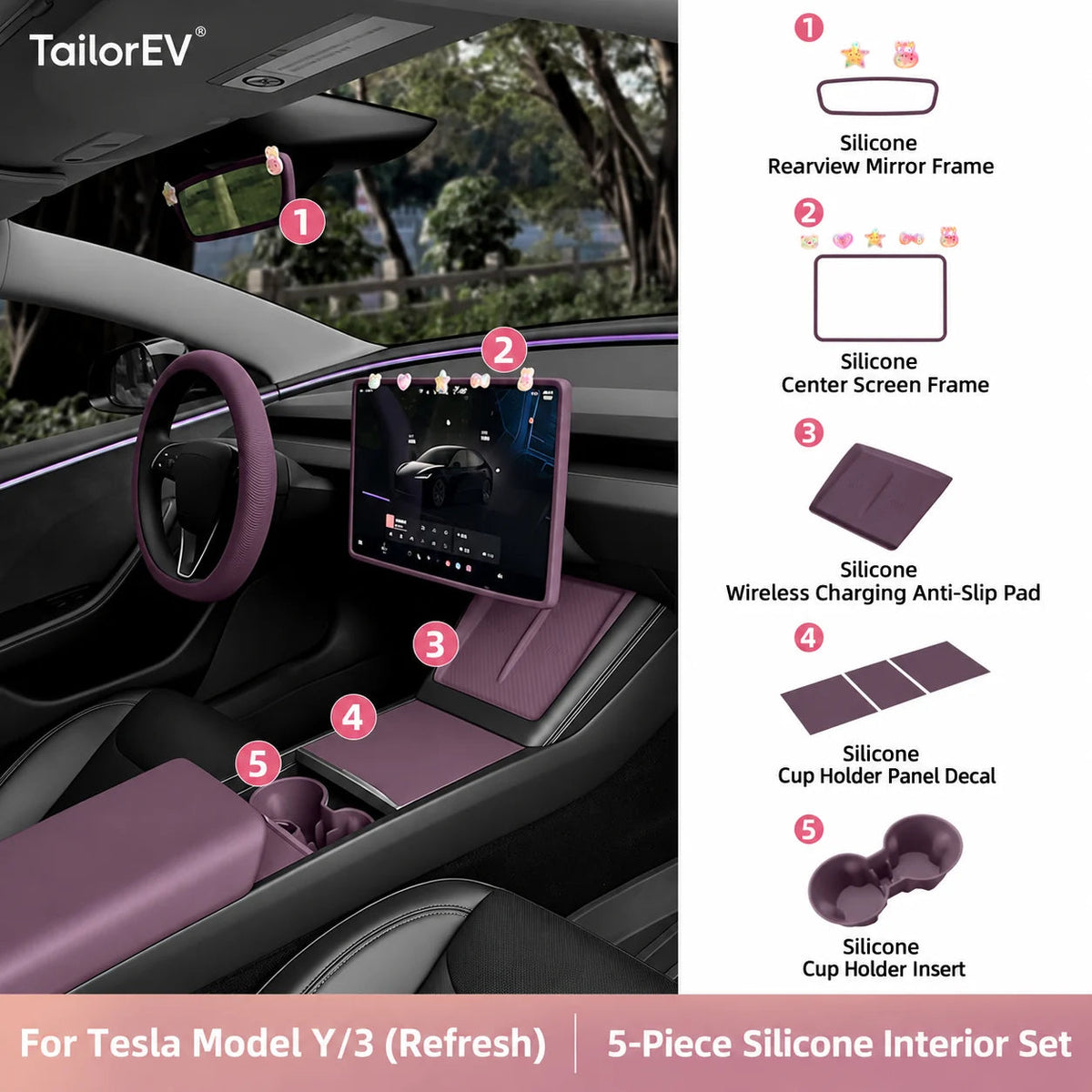 Tesla Center Screen Protective Frame & Interior Kits — photo 21