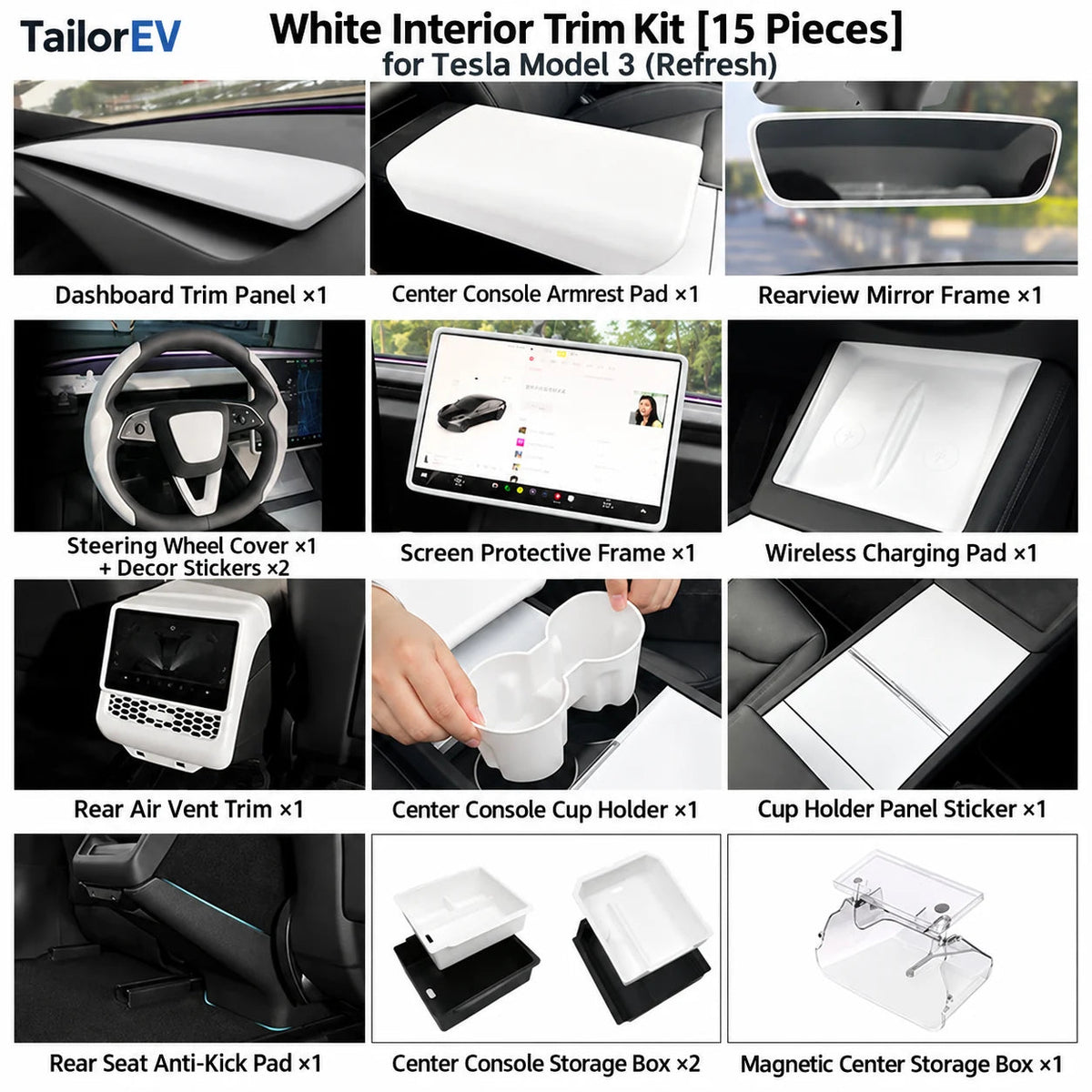 Tesla Center Screen Protective Frame & Interior Kits — photo 27