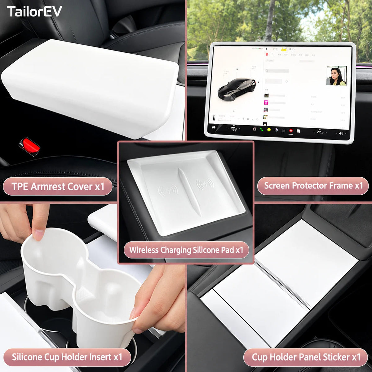Tesla Center Screen Protective Frame & Interior Kits — photo 29