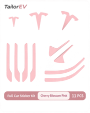 Tesla Emblem, Handle & Camera Accent Decal Kits