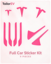 Tesla Emblem, Handle & Camera Accent Decal Kits