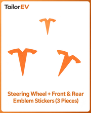 Tesla Emblem, Handle & Camera Accent Decal Kits