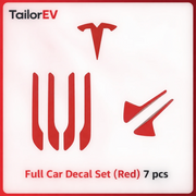 Tesla Emblem, Handle & Camera Accent Decal Kits