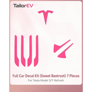 Tesla Emblem, Handle & Camera Accent Decal Kits