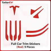 Tesla Emblem, Handle & Camera Accent Decal Kits