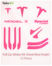 Tesla Emblem, Handle & Camera Accent Decal Kits