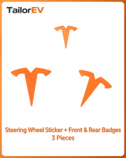 Tesla Emblem, Handle & Camera Accent Decal Kits