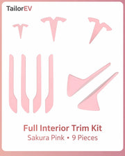 Tesla Emblem, Handle & Camera Accent Decal Kits