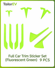 Tesla Emblem, Handle & Camera Accent Decal Kits
