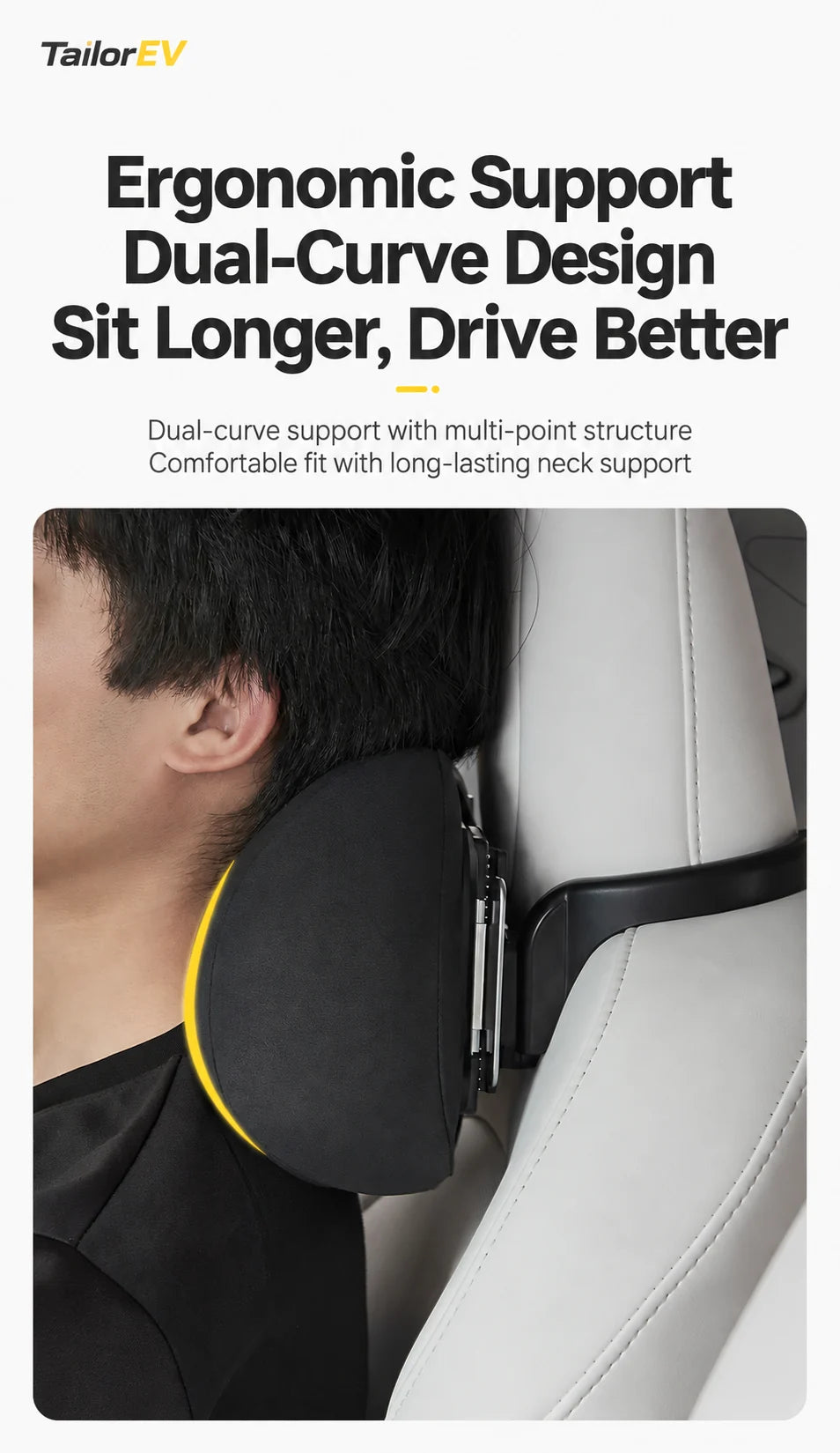 Tesla Ergonomic Headrest & Lumbar Support Cushions product detail