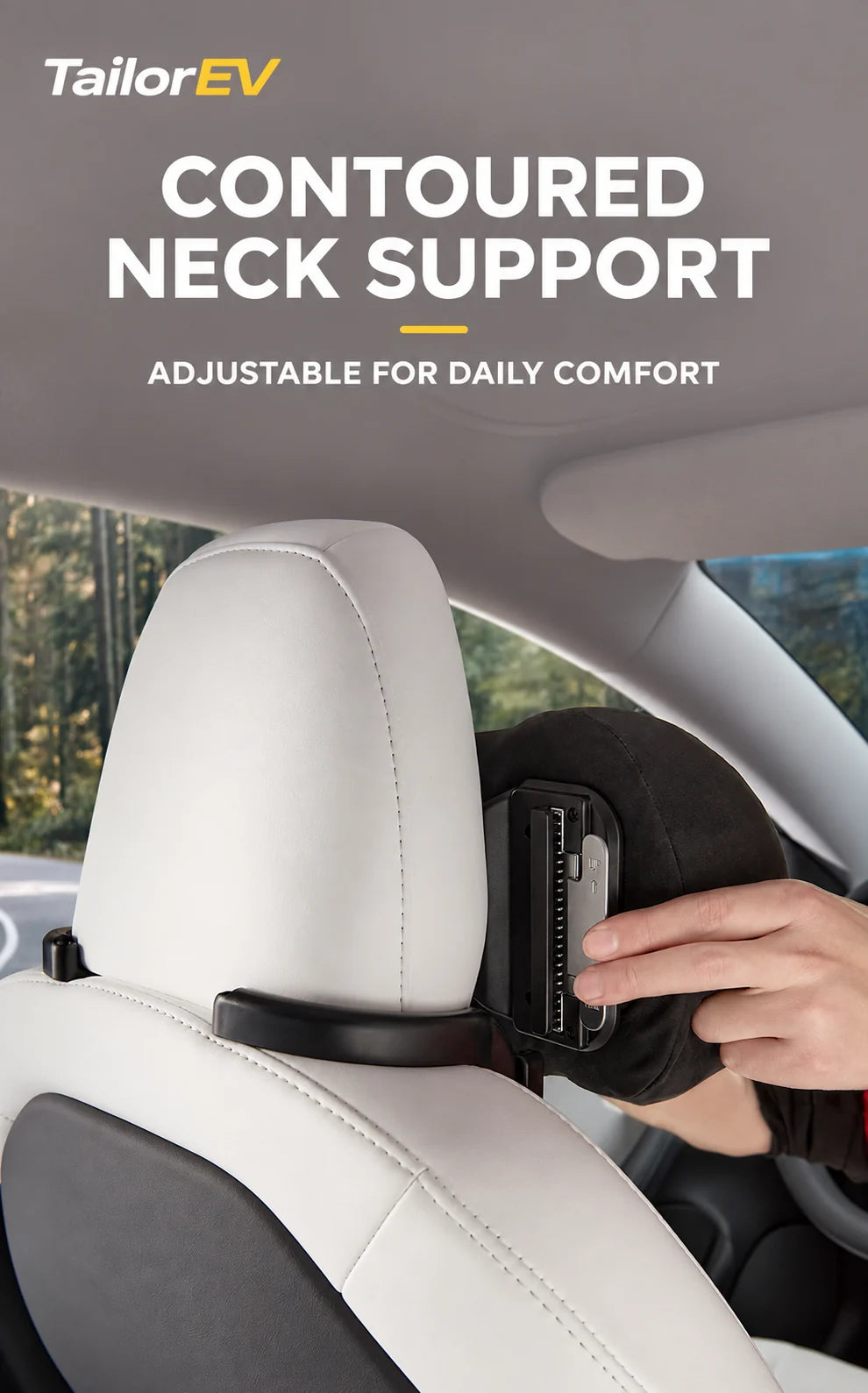 Tesla Ergonomic Headrest & Lumbar Support Cushions product detail