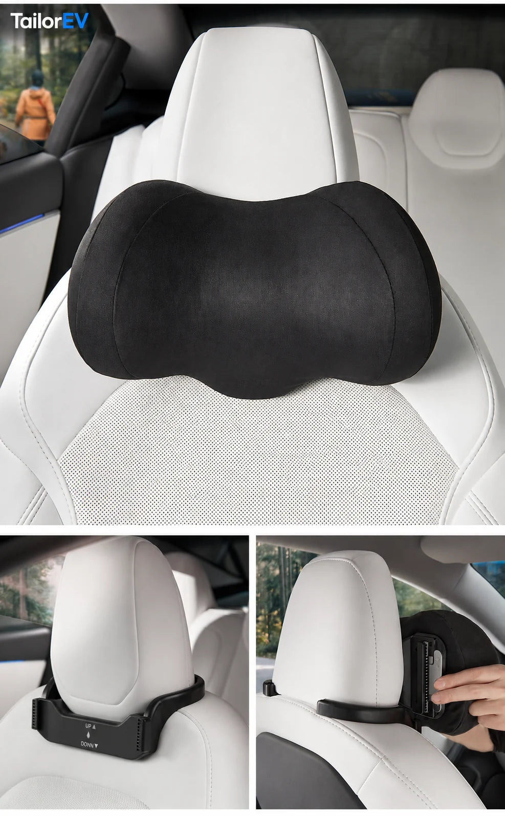 Tesla Ergonomic Headrest & Lumbar Support Cushions product detail