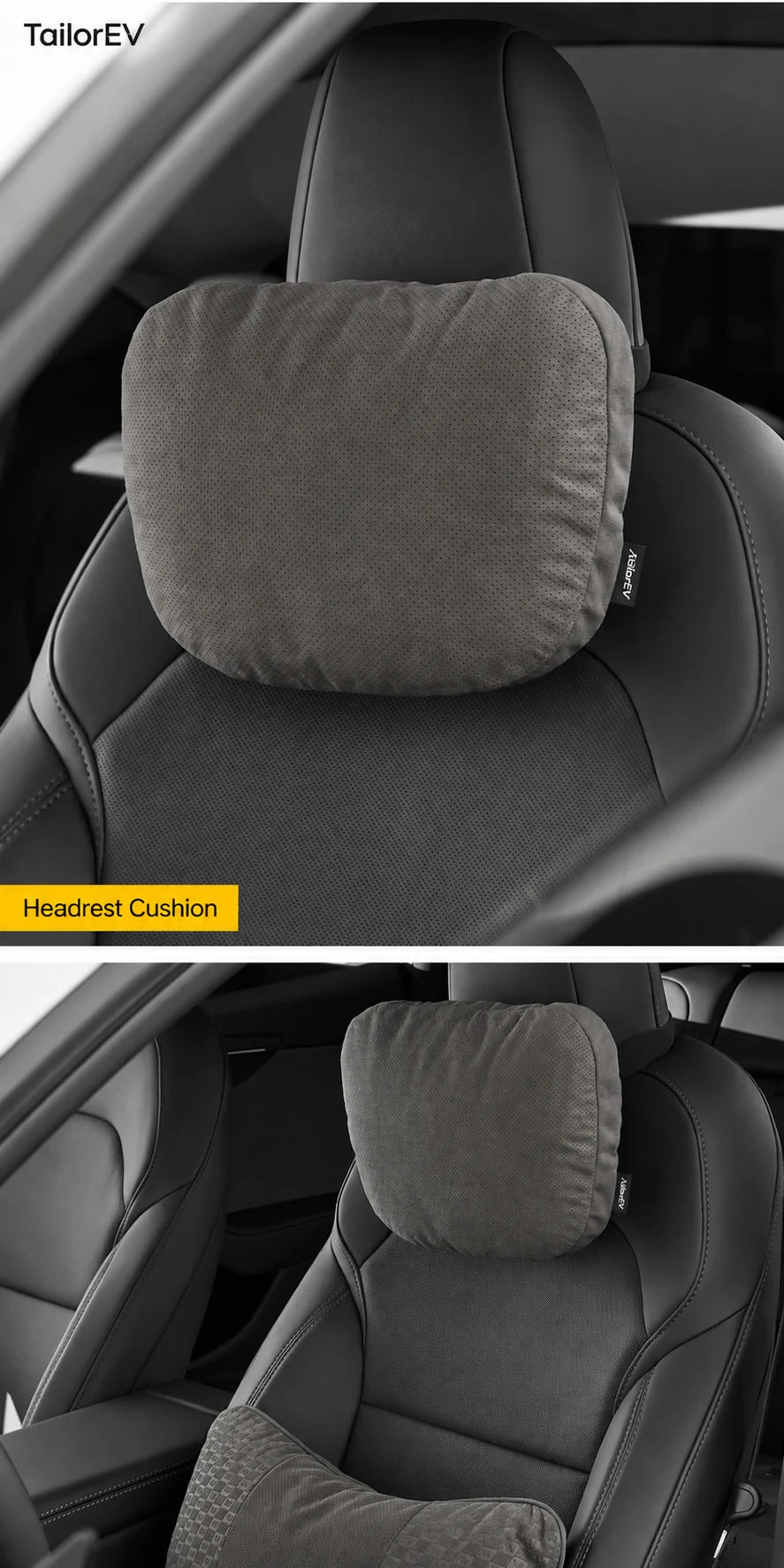 Tesla Ergonomic Headrest & Lumbar Support Cushions product detail
