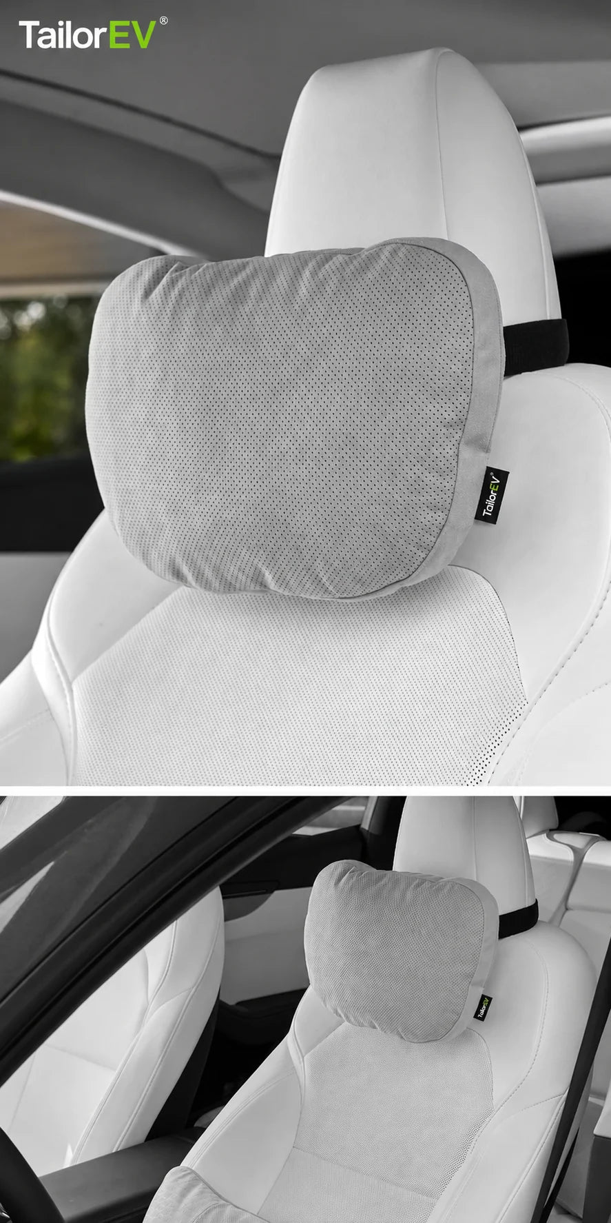 Tesla Ergonomic Headrest & Lumbar Support Cushions product detail