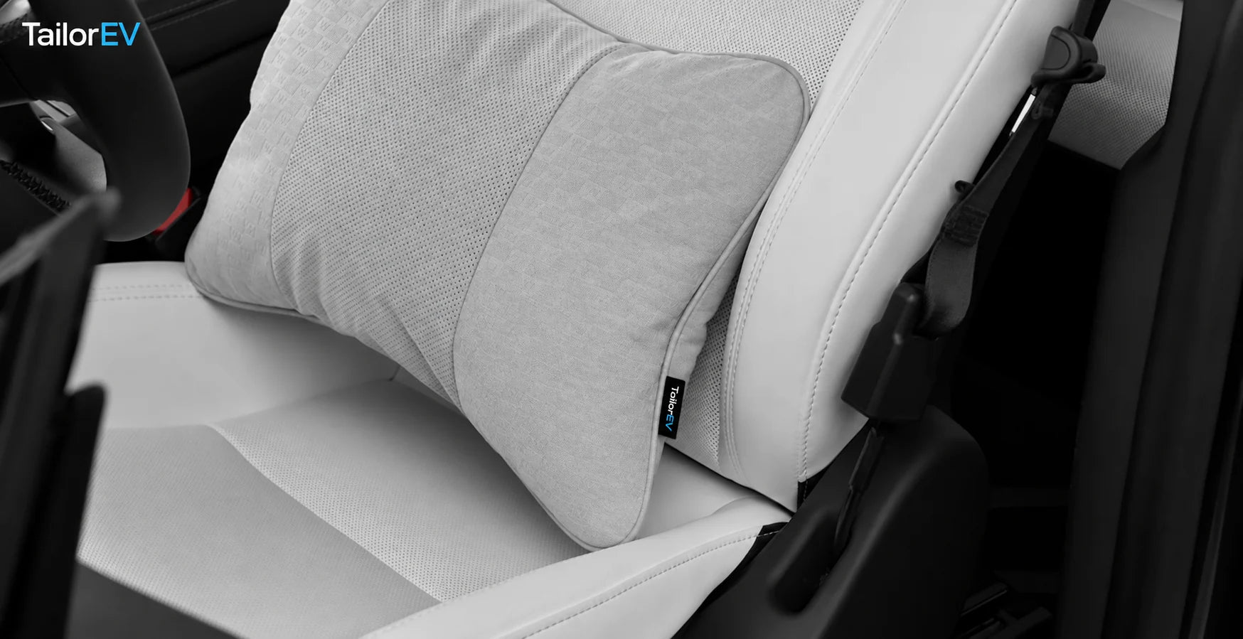 Tesla Ergonomic Headrest & Lumbar Support Cushions product detail