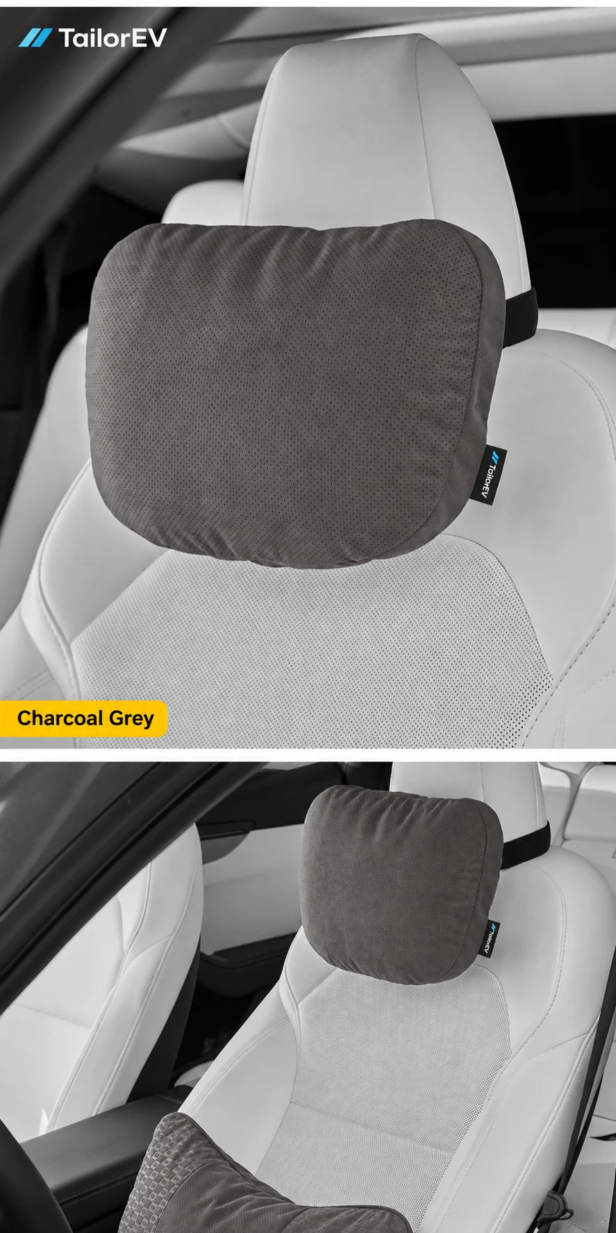 Tesla Ergonomic Headrest & Lumbar Support Cushions product detail
