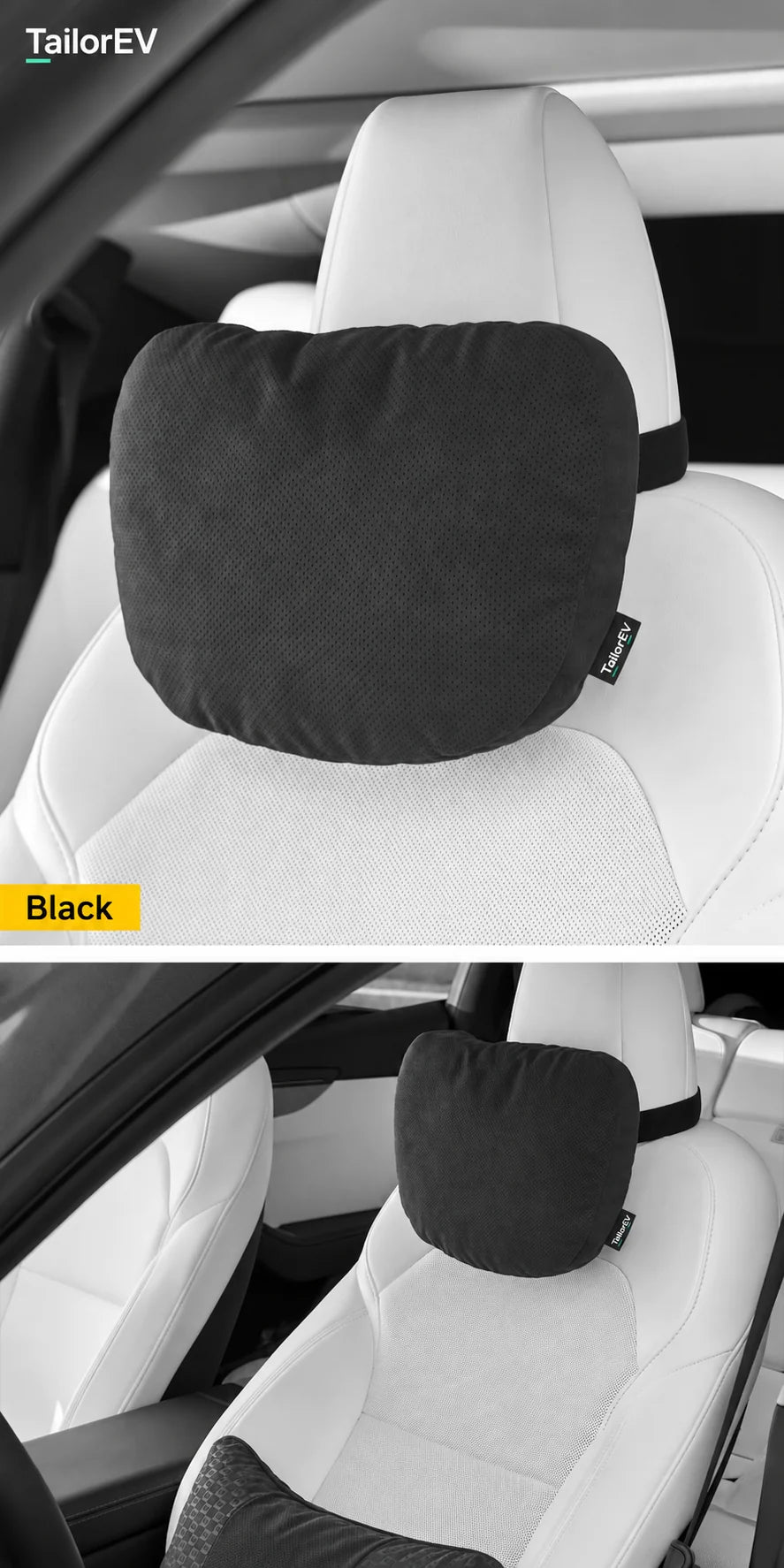 Tesla Ergonomic Headrest & Lumbar Support Cushions product detail