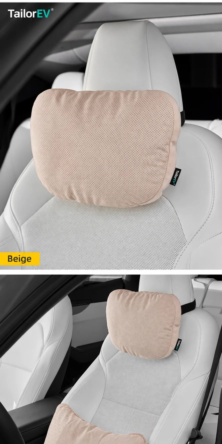 Tesla Ergonomic Headrest & Lumbar Support Cushions product detail