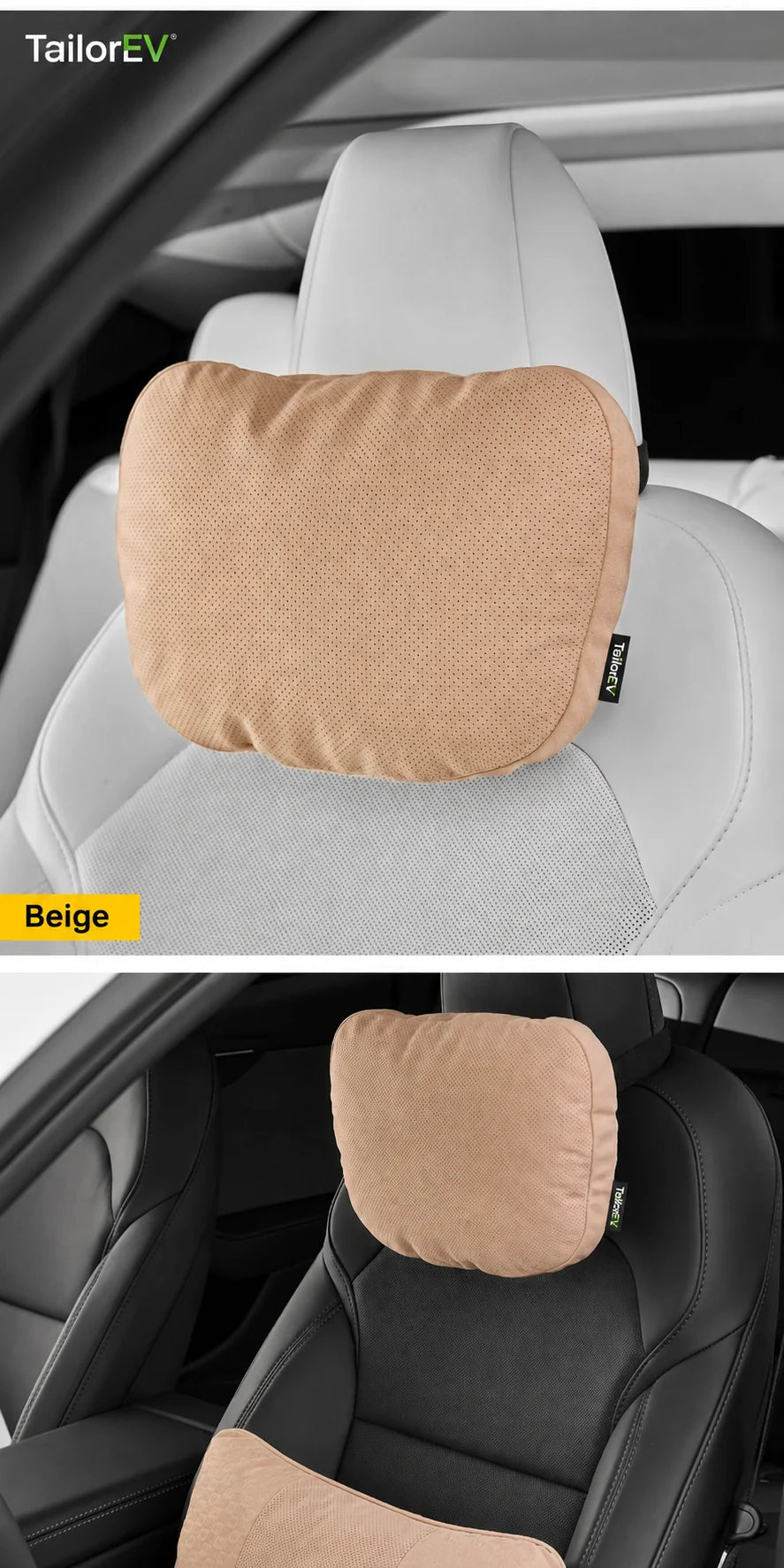 Tesla Ergonomic Headrest & Lumbar Support Cushions product detail