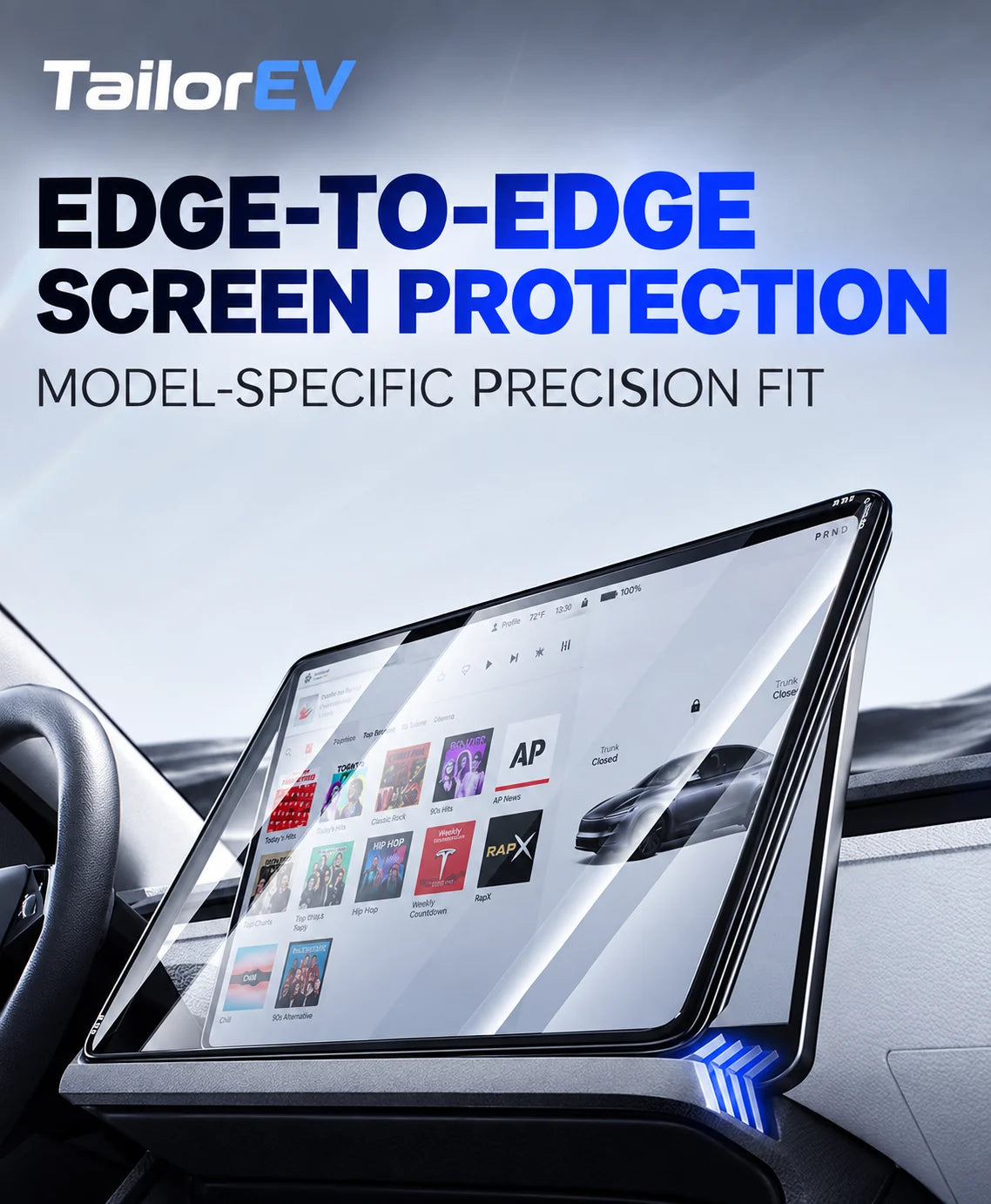 Tesla Center & Rear Screen Protective Frames product detail