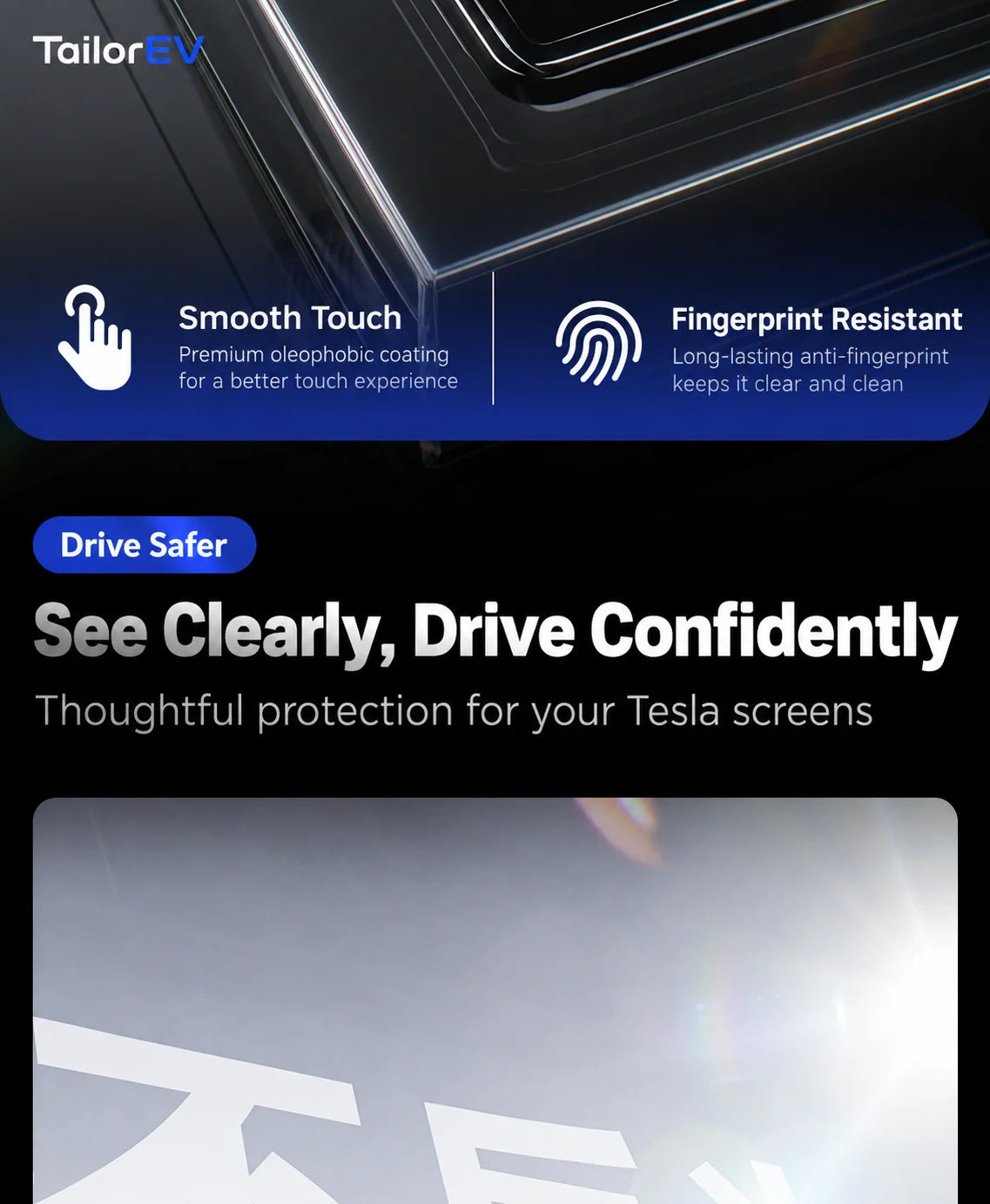 Tesla Center & Rear Screen Protective Frames product detail