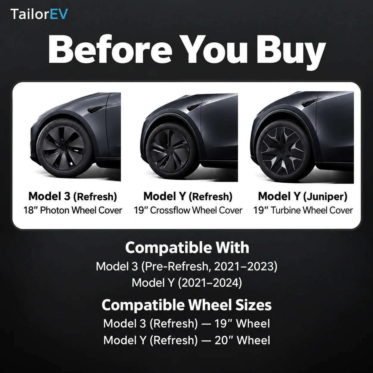 Tesla Wheel Center Emblem Covers — 4-Pack product detail