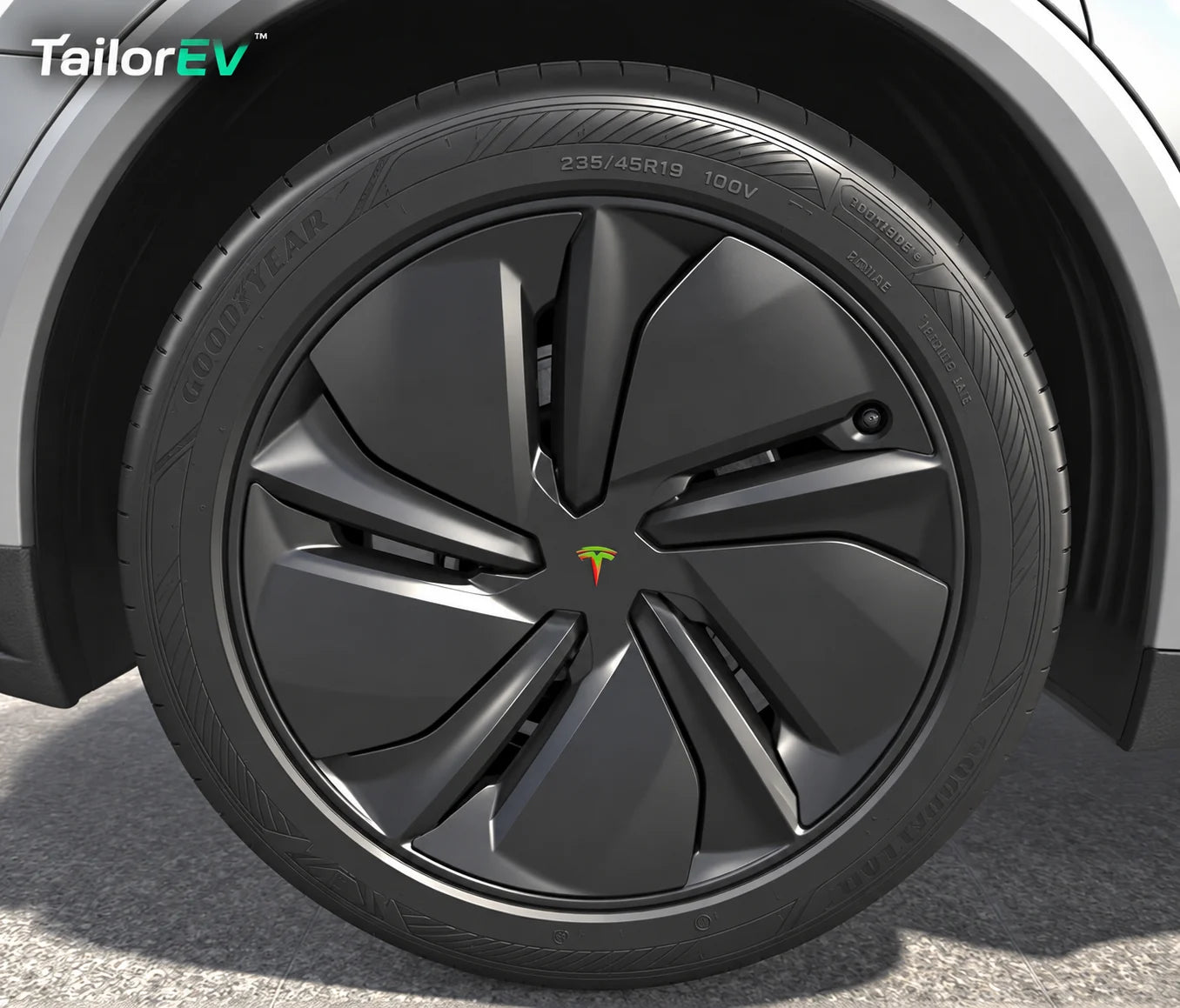 Tesla Wheel Center Emblem Covers — 4-Pack product detail
