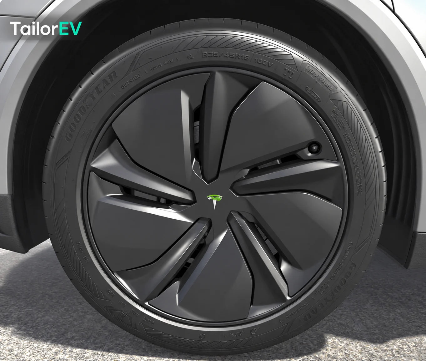 Tesla Wheel Center Emblem Covers — 4-Pack product detail