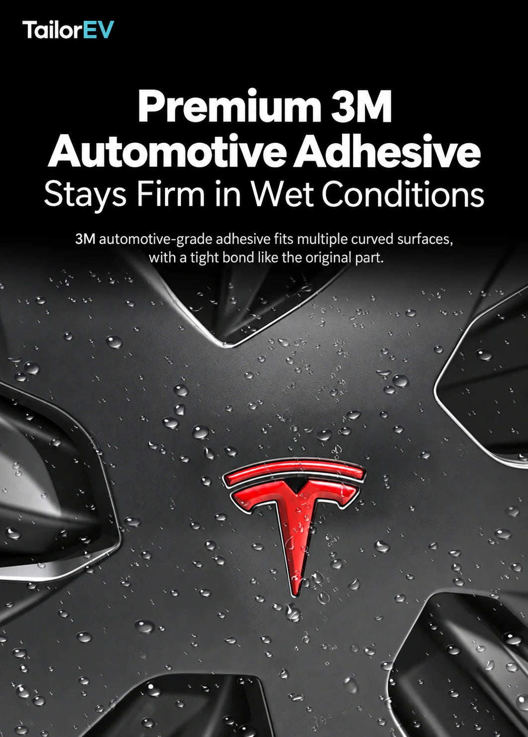 Tesla Wheel Center Emblem Covers — 4-Pack product detail