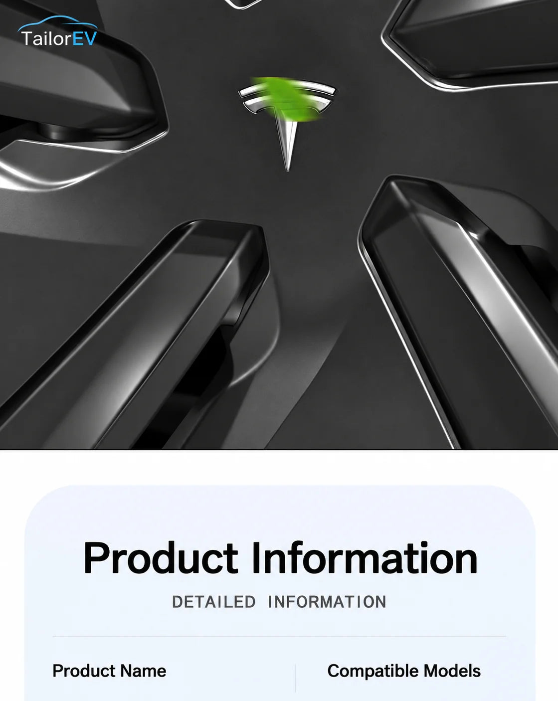 Tesla Wheel Center Emblem Covers — 4-Pack product detail
