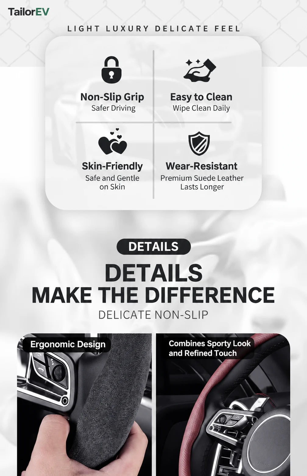 Tesla U-Shaped Steering Wheel Cover product detail