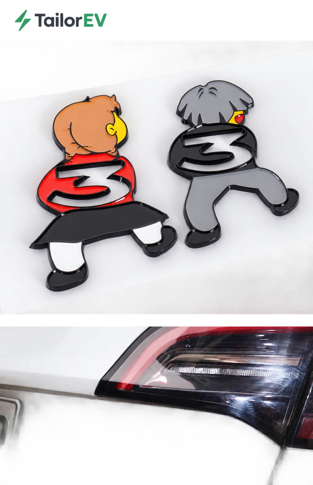 Tesla Novelty 3D Rear Emblem Decals product detail