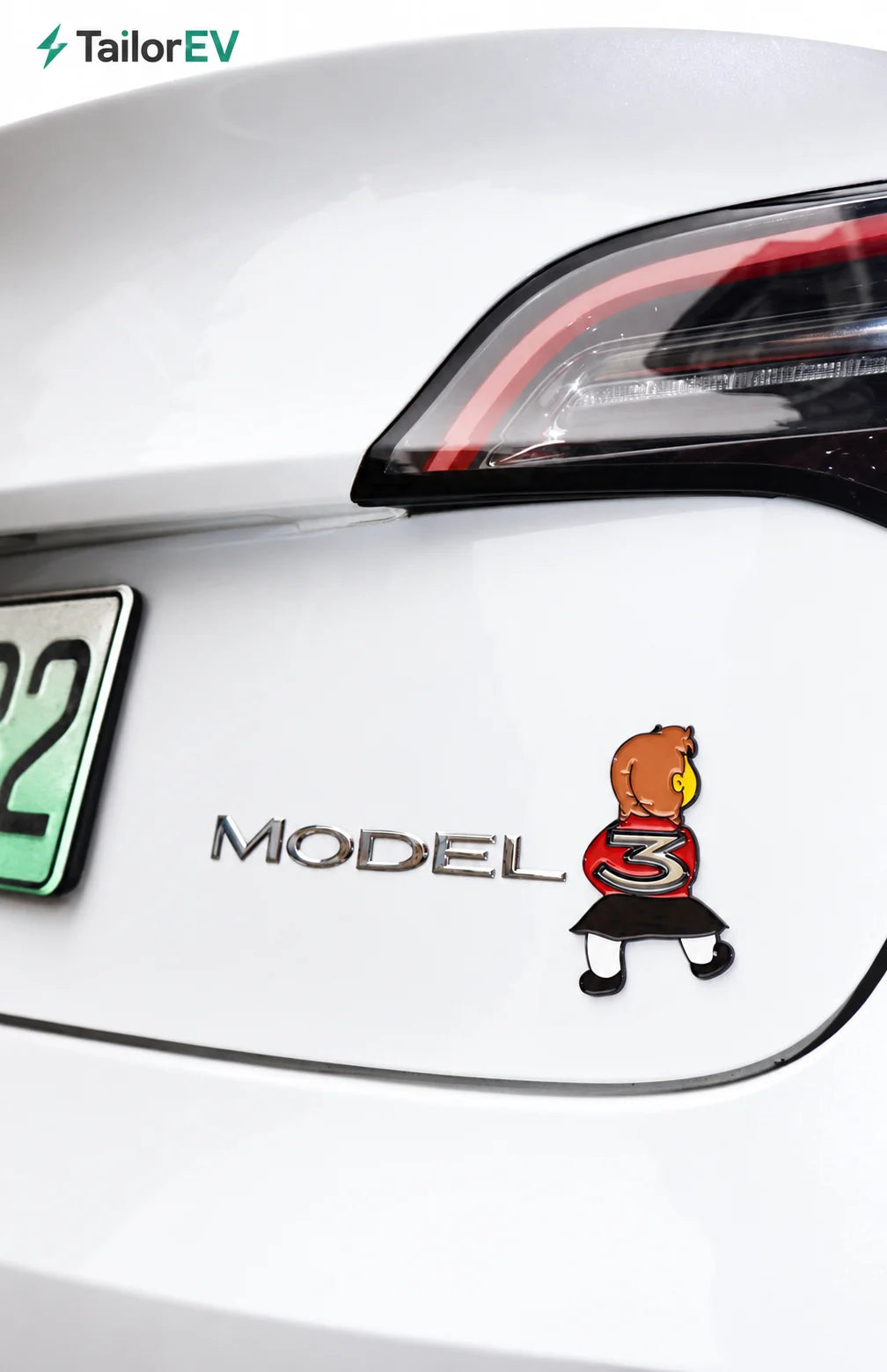 Tesla Novelty 3D Rear Emblem Decals product detail