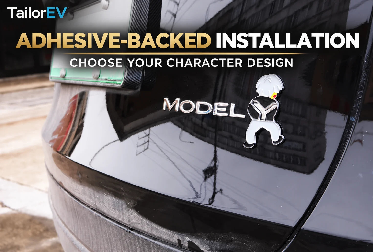 Tesla Novelty 3D Rear Emblem Decals product detail