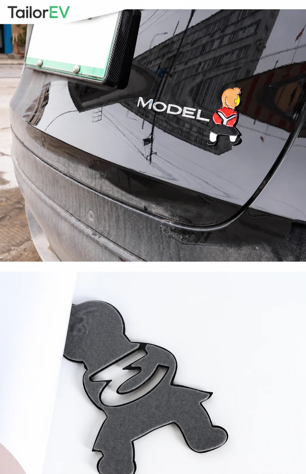 Tesla Novelty 3D Rear Emblem Decals product detail