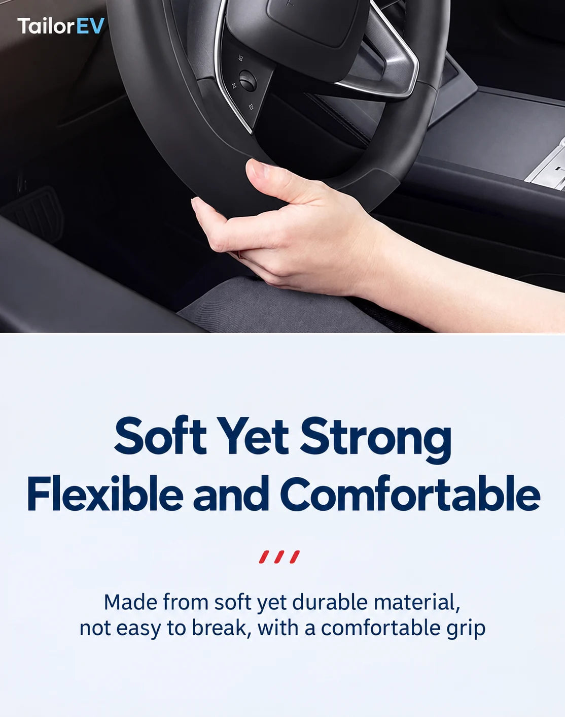 Tesla Anti-Stain Steering Wheel Grip Covers product detail