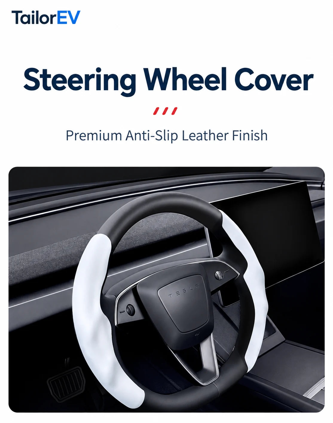 Tesla Anti-Stain Steering Wheel Grip Covers product detail