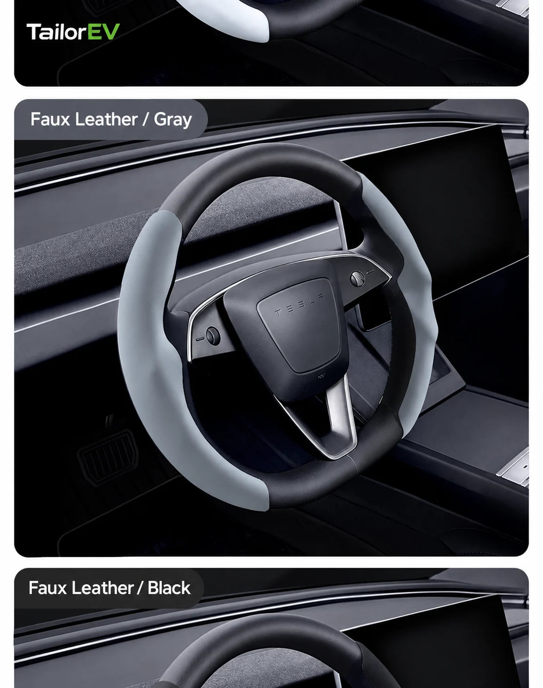 Tesla Anti-Stain Steering Wheel Grip Covers product detail