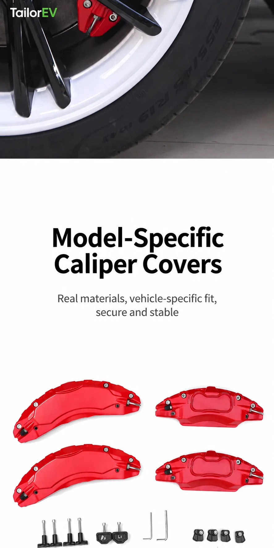 Tesla Aluminum Brake Caliper Covers product detail
