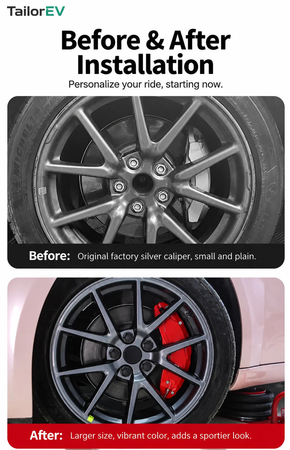 Tesla Aluminum Brake Caliper Covers product detail