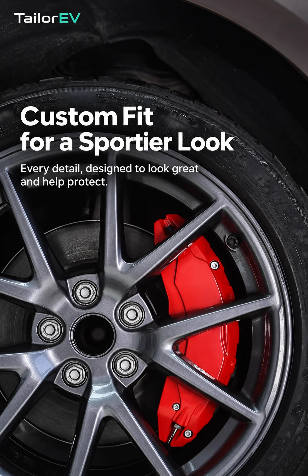 Tesla Aluminum Brake Caliper Covers product detail
