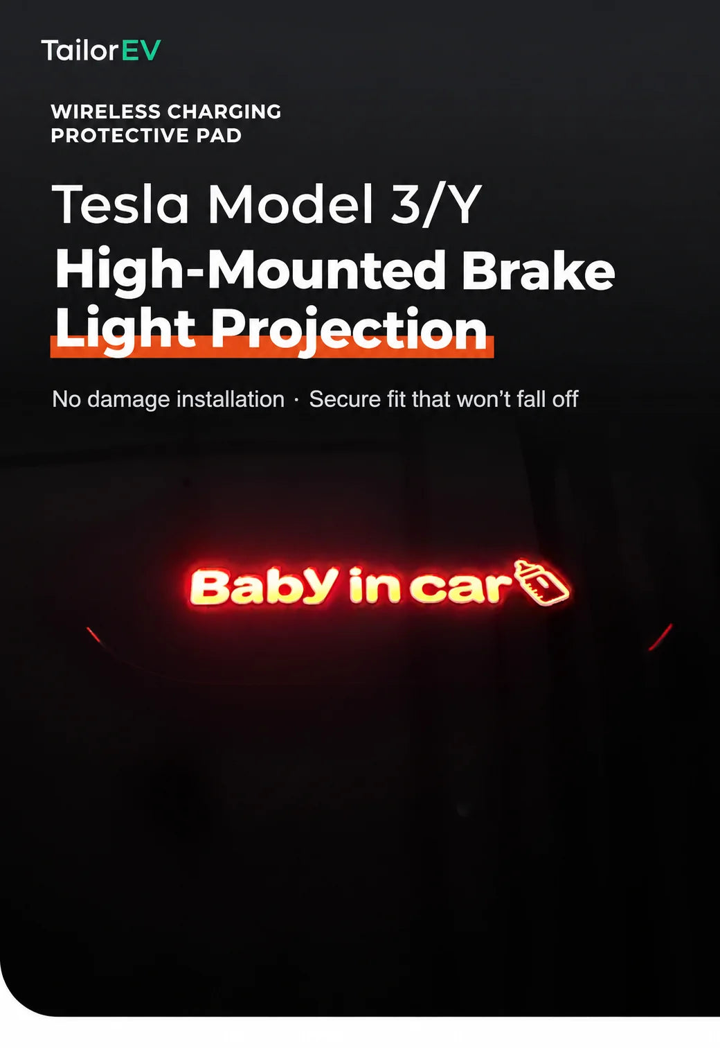 Tesla High-Mount Brake Light Projection Decals product detail