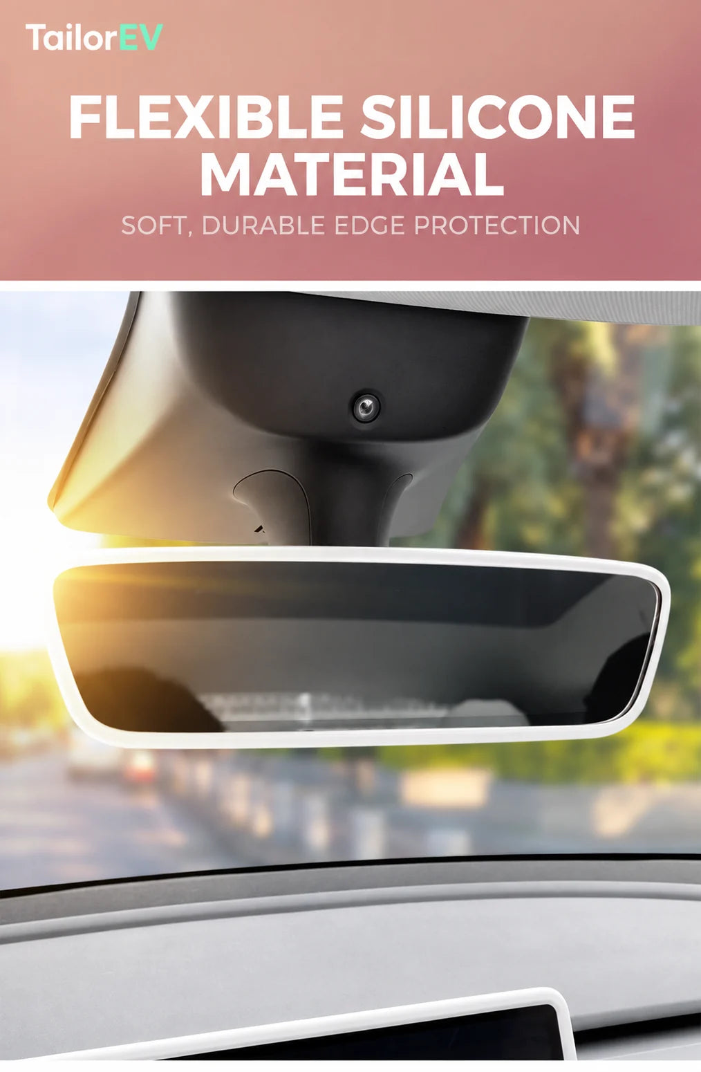 Tesla Interior Rearview Mirror Silicone Cover product detail
