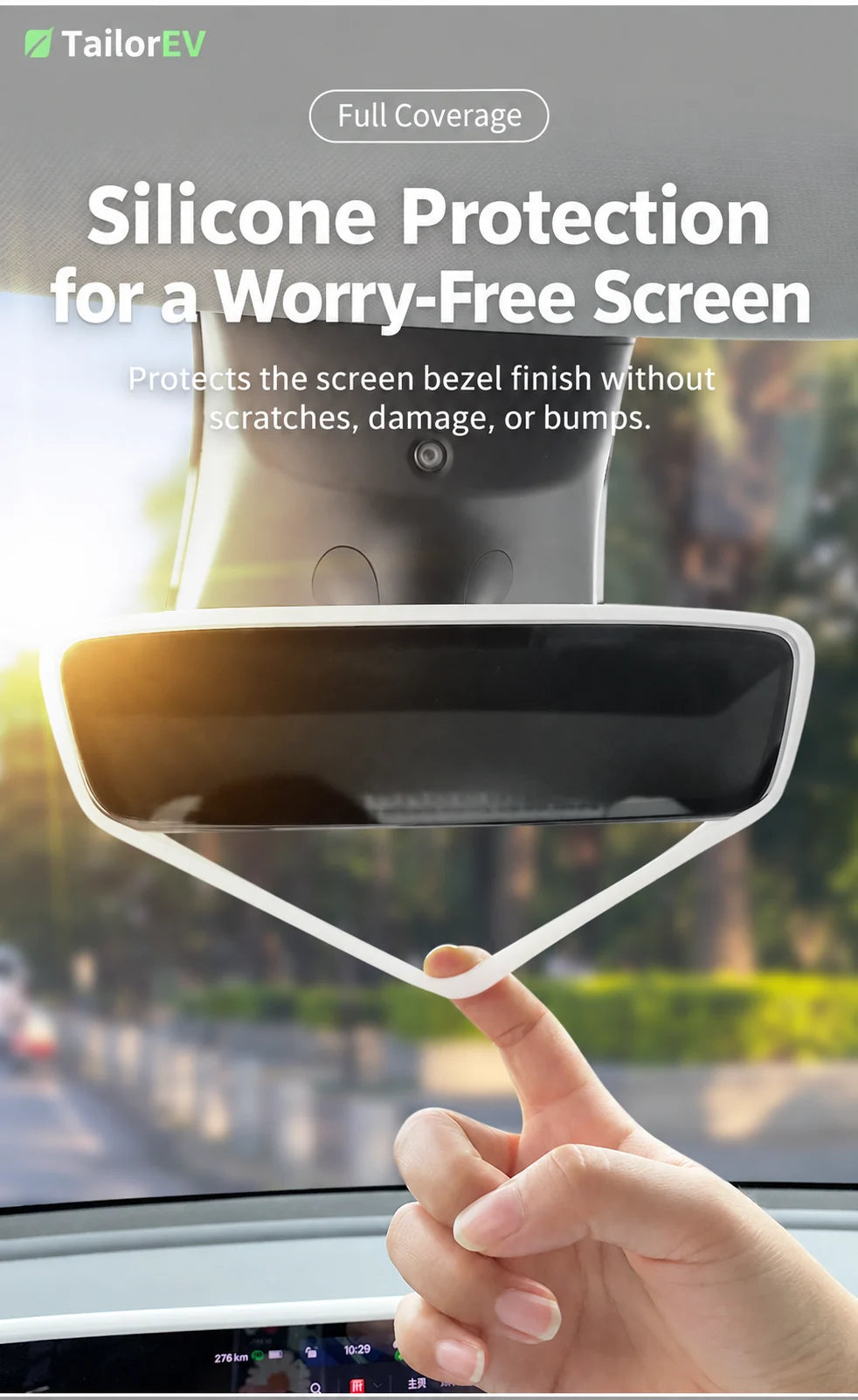 Tesla Interior Rearview Mirror Silicone Cover product detail